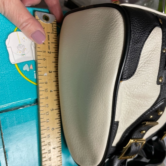 New BCBGMaxazria tote, cream & black. Lots of detail. Never used. - Picture 5 of 10